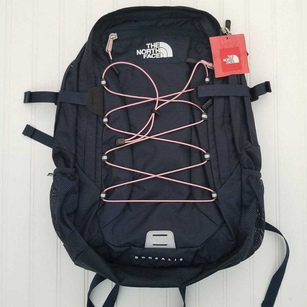 The North Face Borealis Navy Pink Backpack Womens